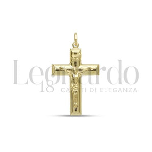 Pendentif crucifix creux or jaune