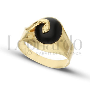 Anello serpe oro giallo
