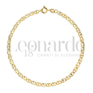 Bracciale maglia traversino oro giallo