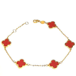 Bracelet trèfle or jaune