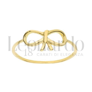 Anello fiocco oro giallo