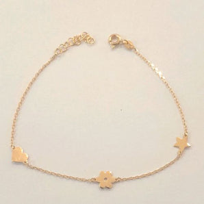 Bracelet tennis zircons or rose 18 carats