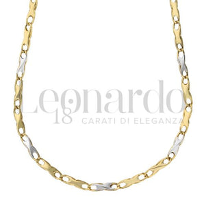 Collana catena x oro bicolore