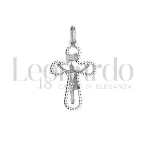 Ciondolo crocifisso oro bianco