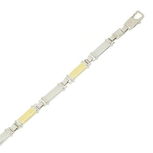 Herrenarmband Urania Preziosi Silber 925 und Gold 18kt, 20 cm