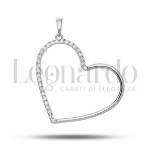 Ciondolo  cuore oro bianco