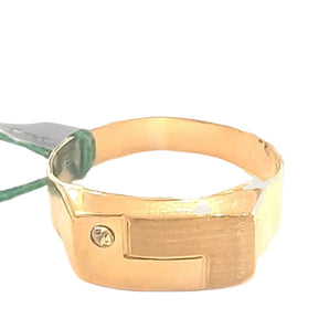 Anello scudo uomo oro giallo 9kt