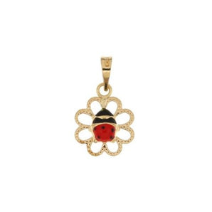 Pendente coccinella oro giallo