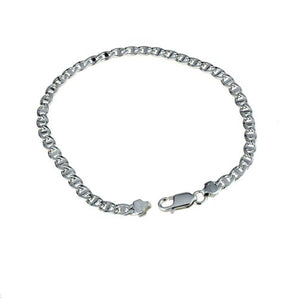 Bracelet chaîne or blanc