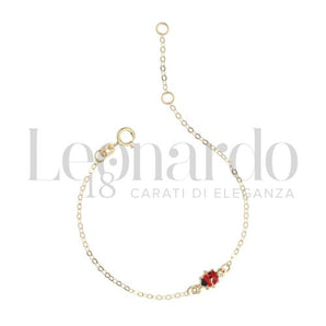 bracelet enfant coccinelle or jaune