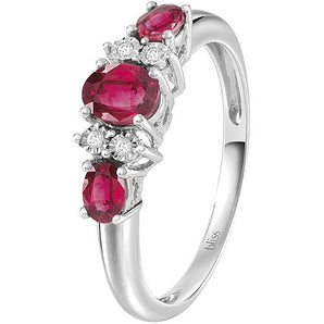 Bliss Anello trilogy diamanti e rubini 20091472