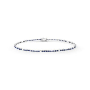 Bracciale Tennis zaffiri Bliss oro bianco