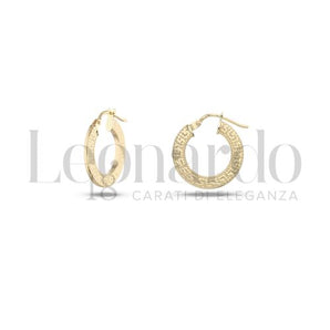 Orecchini cerchi con greca oro giallo
