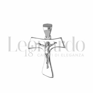 Ciondolo crocifisso oro bianco