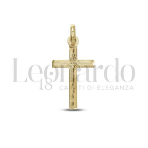 pendente croce uomo oro 18kt