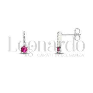 orecchini minimal oro Bianco