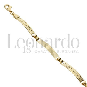 Bracciale uomo a piastre oro giallo