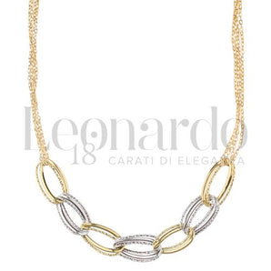 Collana girocollo a scalare oro giallo