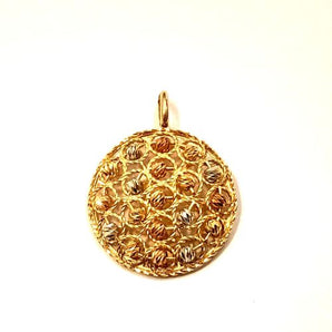 ciondolo diamantato oro giallo