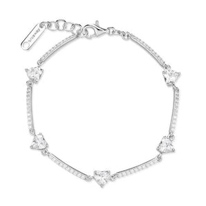 Brosway fancy bracciale tennis cuori argento925