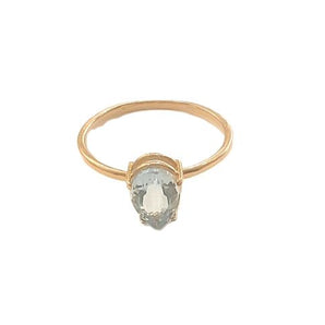 Anello topazio azzurro oro giallo