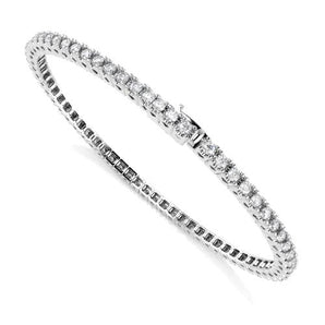 Tennisarmband, Weißgold, Diamanten