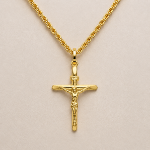 Collana crocifisso oro giallo