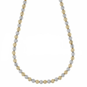 Collana mille facce oro giallo e bianco