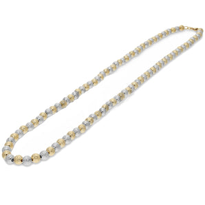 Collana mille facce oro giallo e bianco