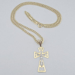 Collana uomo crocifisso oro giallo