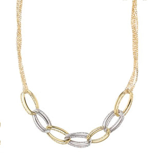 Collana girocollo a scalare oro giallo