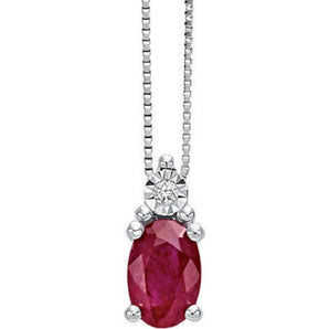 collana rubino diamante
