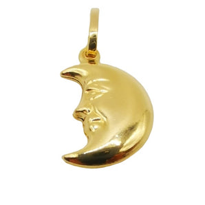 ciondolo luna oro giallo