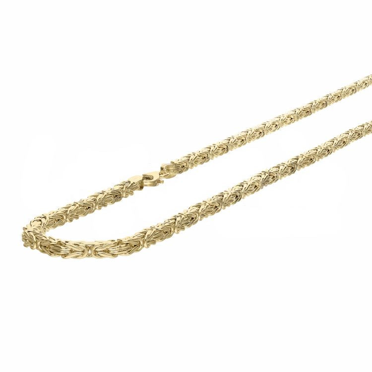 Collana Uomo Maglia Bizantina Piatta In Acciaio Inox 6 Mm, Lunghezza 22 Pollici, Chiusura A Lobster, Trendsmax