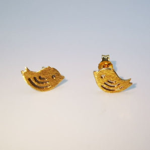orecchini uccellino oro giallo