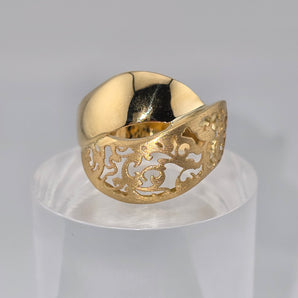 Bague large or jaune