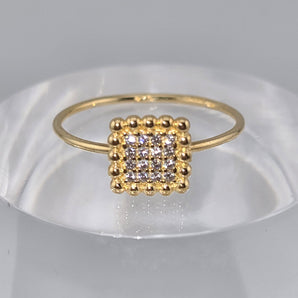 Anello donna pave' di zirconi oro 9kt