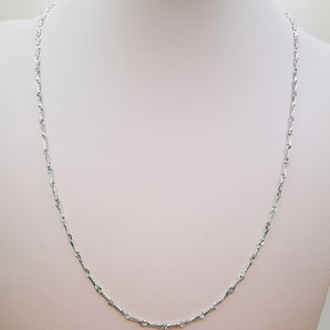 collana tubolare oro bianco