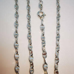 Collana maglia traversino oro bianco - Gioielleria Angela 