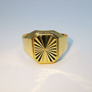 anello scudo oro giallo